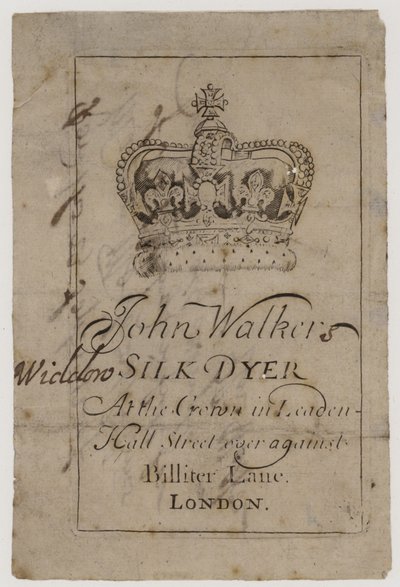 Silk Dyer, John Walker, byttekort av English School