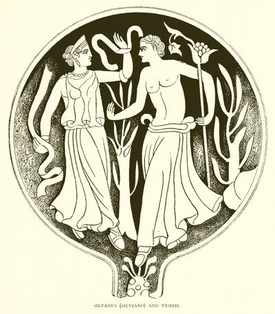 Silvanus (Silviano) og nymfe av English School