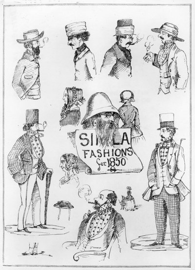 Simla Fashions for 1850 av English School