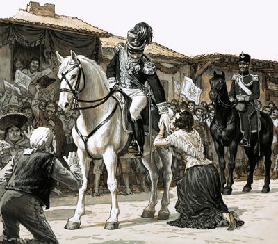 Simon Bolivar rir gjennom gatene i Caracas i triumf av English School