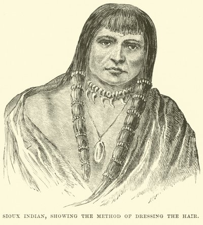 Sioux Indian, viser metoden for å kle håret av English School