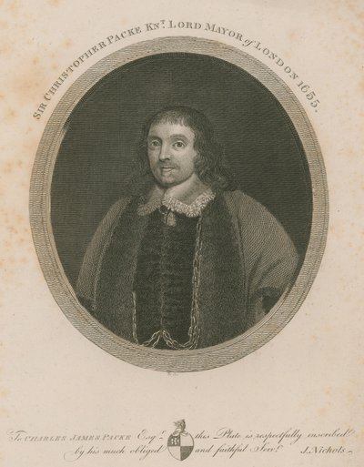 Sir Christopher Packe, Lord Mayor von London, 1655 von English School