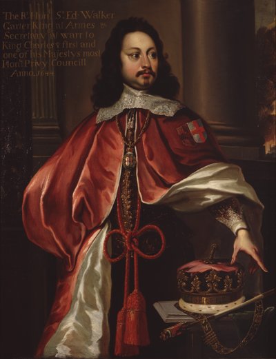 Sir Edward Walker (1611–1677), våpenkonge Garter, sent på 1600-tallet (olje på lerret) av English School