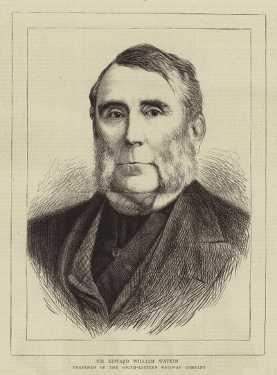 Sir Edward William Watkin (gravering) av English School