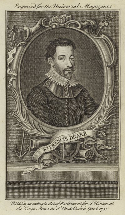 Sir Francis Drake av English School
