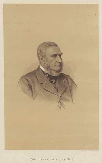 Sir Henry Allsopp, Baronet (litho) av English School