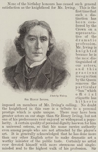 Sir Henry Irving (gravering) av English School