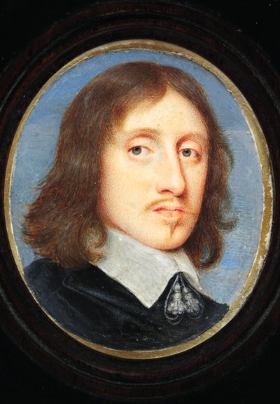 Sir Henry Vane The Younger (akvarell på vellum) av English School