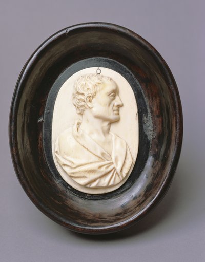 Sir Isaac Newton (elfenben og beiset tre) av English School