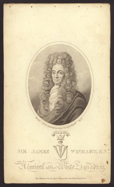 Sir James Wishart , britisk admiral (gravering) av English School