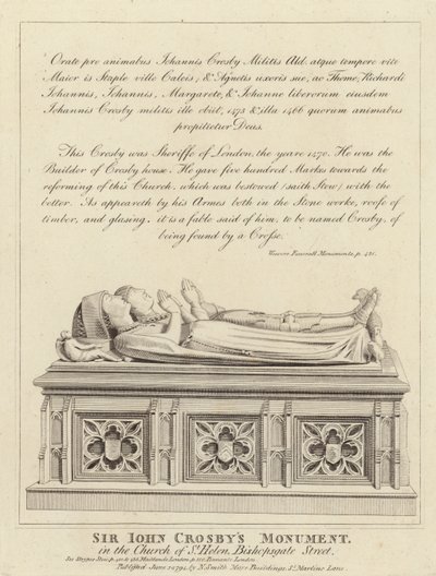 Sir John Crosbys-monumentet av English School