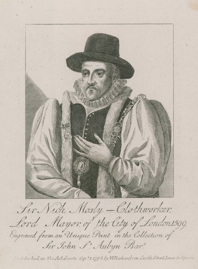 Sir Nicholas Mosley, klesmaker, Lord Mayor of London, 1599 av English School