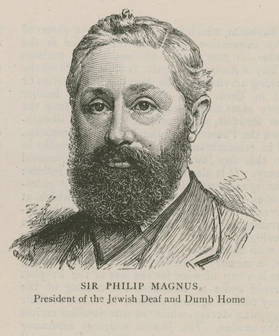 Sir Philip Magnus, president for det jødiske døve- og stummehjemmet av English School