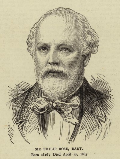 Sir Philip Rose, Baronet av English School