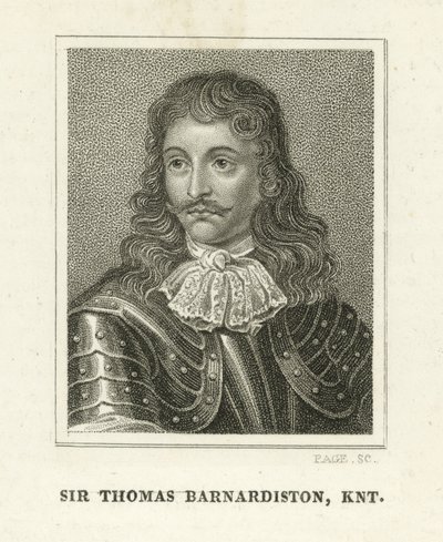 Sir Thomas Barnadiston (gravering) av English School
