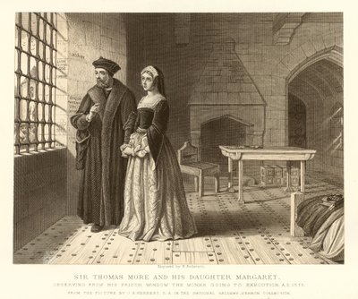 Sir Thomas More og hans datter Margaret av English School