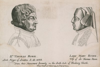 Sir Thomas Rowe, Lord Mayor of London 1568, og Lady Mary Rowe av English School