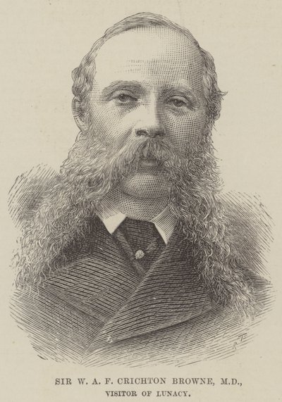 Sir W A F Crichton Browne, MD, Visitor of Lunacy (gravering) av English School