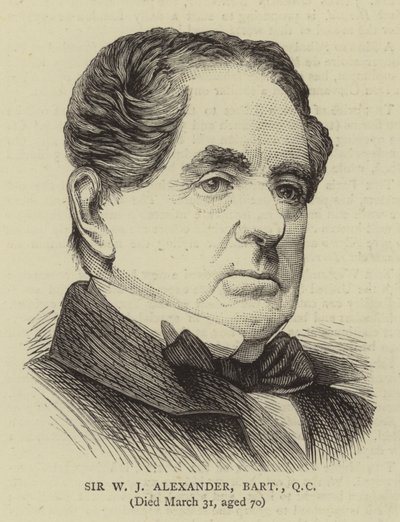Sir WJ Alexander, Baronet, QC (gravering) av English School