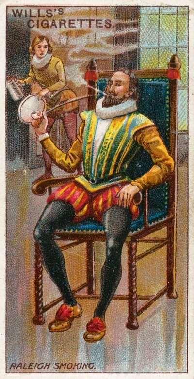Sir Walter Raleigh røyker av English School