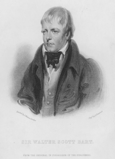 Sir Walter Scott, Baronet (gravering) av English School