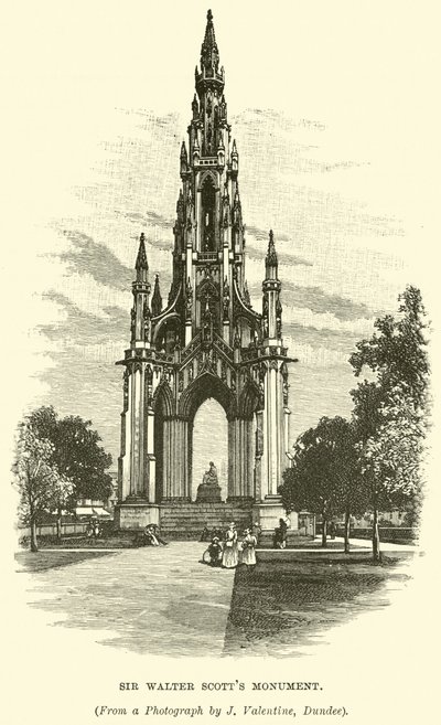 Sir Walter Scotts monument av English School