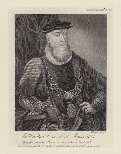 Sir Wolstan Dixie (gravering) av English School