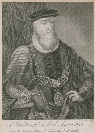 Sir Wolstan Dixie, Lord Mayor of London, 1585 av English School