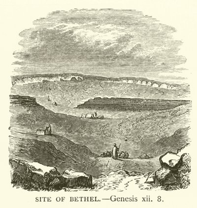 Stedet for Betel, 1. Mosebok, xii, 8 (gravering) av English School