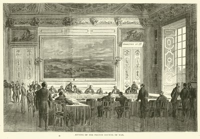 Sittende i det franske krigsrådet, januar 1871 av English School