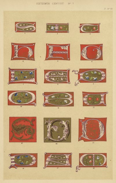 Sekstende århundre (chromolitho) av English School