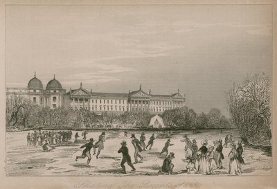 Skating på Regents Park, London av English School