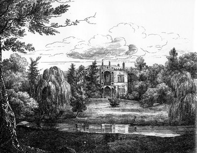 Skisse av Greenbank House, Liverpool av English School