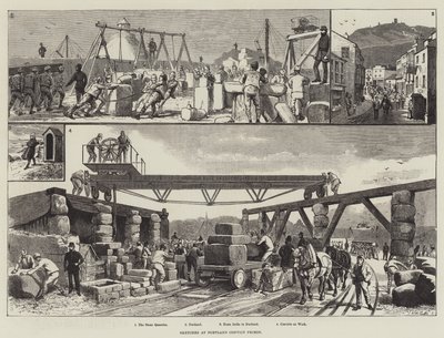 Skisser ved Portland Convict Prison (gravering) av English School