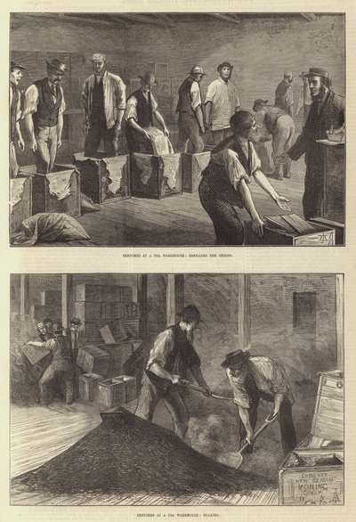 Skisser på et telager (gravering) av English School