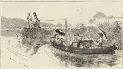 Skisser fra en damplansering ved Henley Regatta av English School