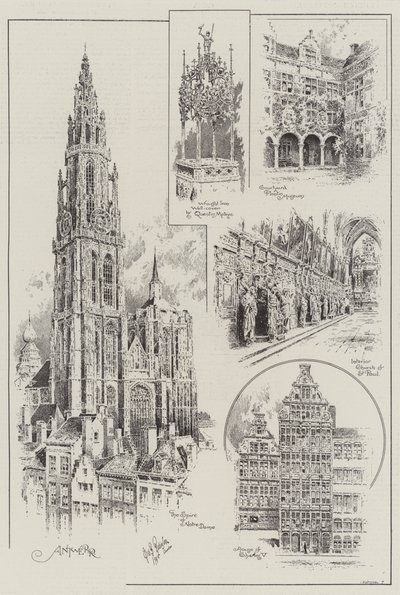 Skisser av Antwerpen (gravering) av English School