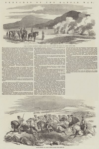 Skisser av Kaffirkrigen (gravering) av English School