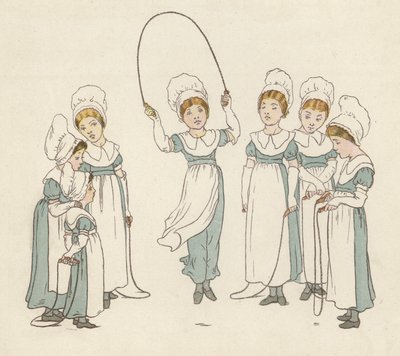 Hopping (fargelitografi) av English School