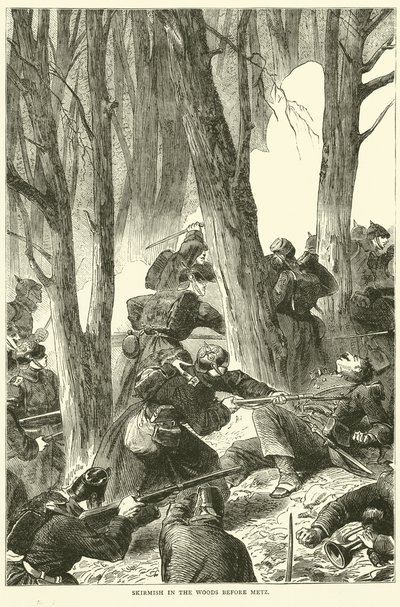 Tredning i skogen før Metz, september 1870 av English School