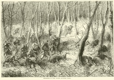 Tredning i skogen utenfor Paris, oktober 1870 av English School