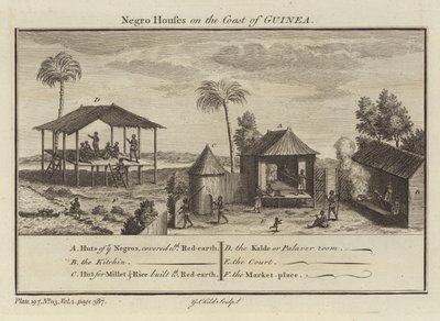 Slavehus på kysten av Guinea av English School
