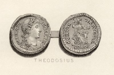 Solidus-mynt fra Theodosius den stores tid av English School