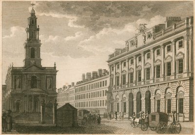 Somerset House og St Mary-le-Strand, The Strand, London av English School