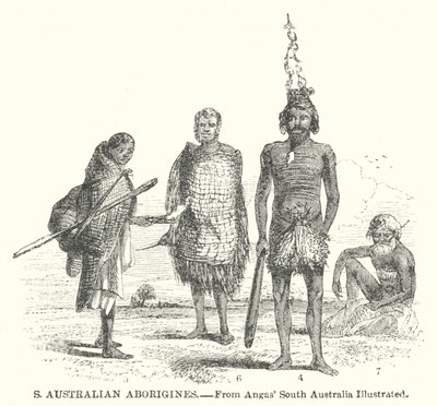 Sør-australske aboriginer (gravering) av English School