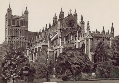 Sørøst, Exeter Cathedral (litho) av English School