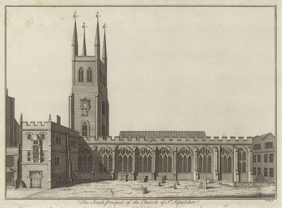 South Prospect of Church of St Sepulchre, London av English School