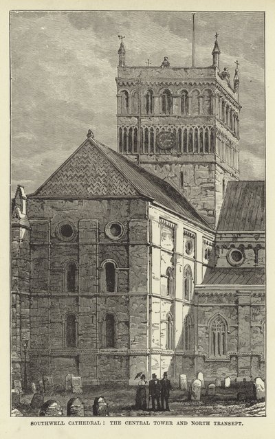 Southwell Cathedral, Central Tower og North Transept av English School