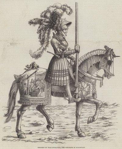 Eksemplar av tregravering, 1518, Maximilians triumfer av English School