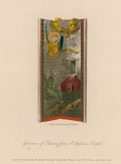 Eksempler av maleri fra St Stephens Chapel av English School